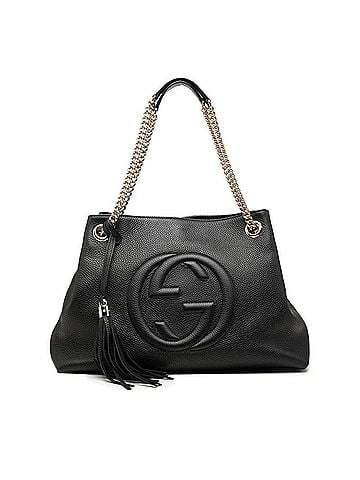 Gucci Gucci Interlocking G Soho Chain Tote Bag Shoulder 536196 Black Leather Women's GUCCI (view 1)