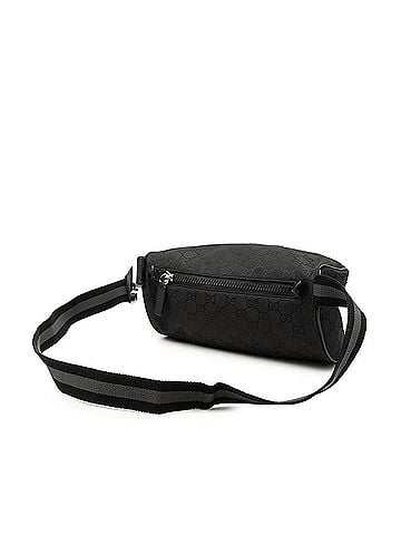 Gucci Gucci GG Nylon Body Bag Waist Shoulder 449182 Black Leather Women's GUCCI (view 2)