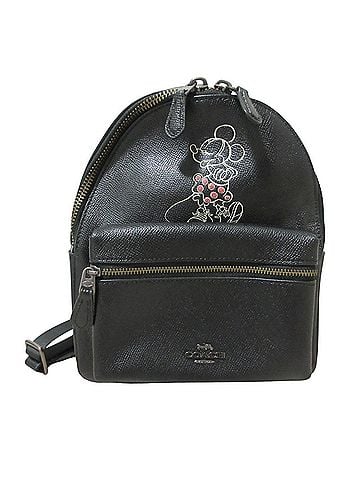 Coach COACH x Disney Collaboration Minnie Mouse Mini Charles Leather Backpack F29353 Black Women's (view 1)