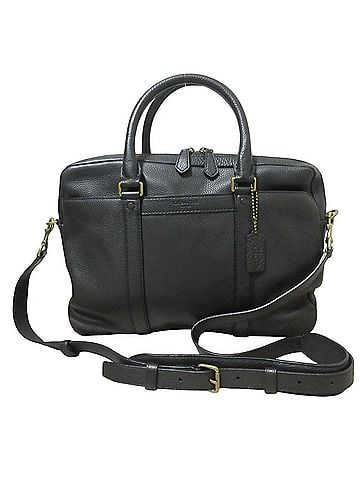 Coach COACH Bleeker 2-way Leather Business Bag Briefcase 71196 Black (Men's &amp; Women's) (view 1)