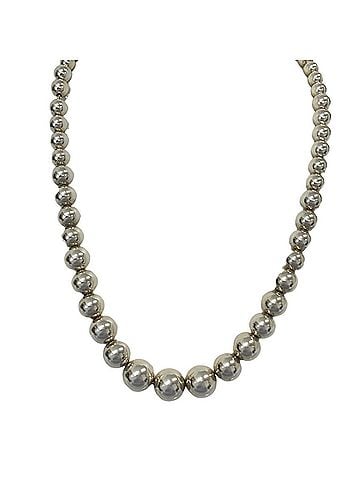 Tiffany & Co. Tiffany &amp; Co. Ag925 Hardware Graduated Silver Ball Necklace, Silver, Women's (view 1)