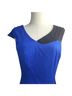 Jay Godfrey Color Block Blue Cocktail Dress Size 2 - photo 5
