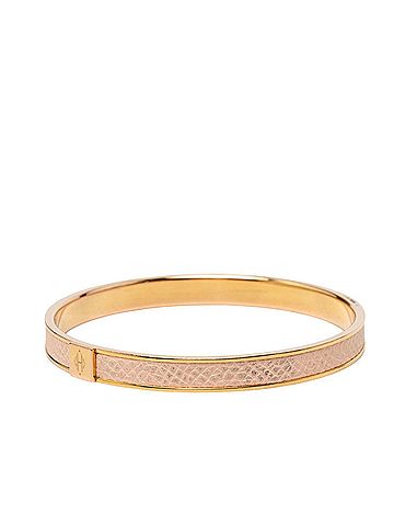 Hermès Hermes Kawaii Bangle Bracelet, Size S, Pink Gold Plated Leather, Women's. (view 2)