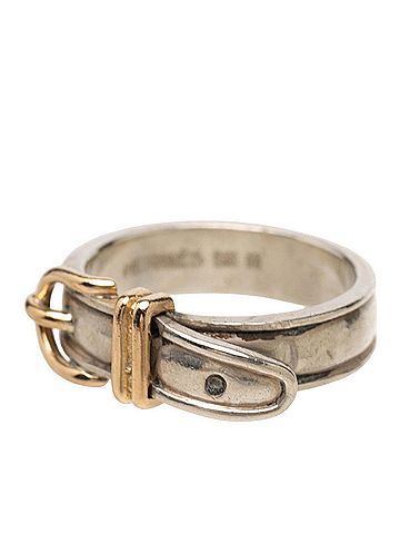 Hermès Hermes Belt Motif Ring, Size #50, Sterling Silver (SV925), Women's. (view 2)