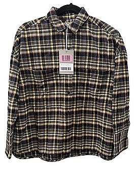 Everlane The Boxy Flannel Shirt Long Sleeve Button-Down Shirt (view 1)