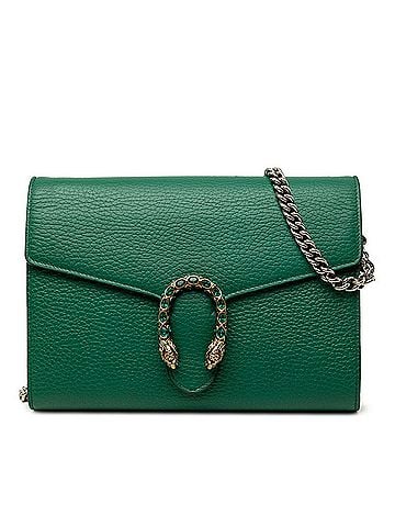 Gucci Gucci Dionysus Crossbody Wallet Chain Shoulder Bag 401231 Green Leather Rhinestone Women's GUCCI (view 1)