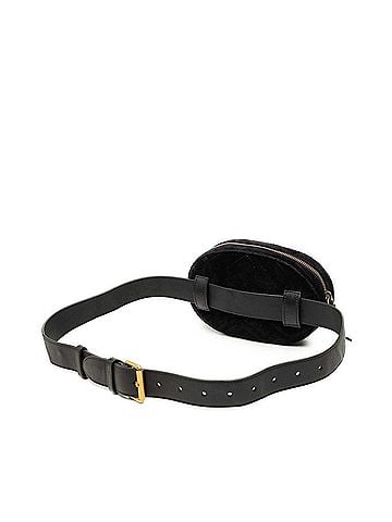 Gucci Gucci GG Marmont Quilted Body Bag/Waist Bag 476434 Black Leather Velour Women's GUCCI (view 2)