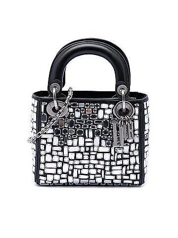 Dior Mini Smooth Calfskin Embroidered Mosaic of Mirrors Lady Dior (view 1)