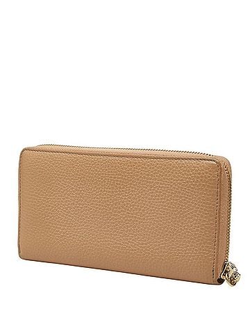 Gucci Gucci Interlocking G Soho Round Zip Long Wallet with Tassel 598187 Beige Leather Women's GUCCI (view 2)