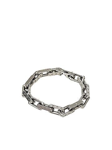 Louis Vuitton Louis Vuitton Collier Chain Monogram Bracelet, Size L, M64224, Silver Metal, Men's. (view 2)
