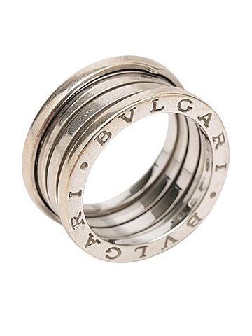 Bvlgari BVLGARI B-Zero1 4-band ring, size #56, silver, 18KWG (white gold 750), women's. (view 1)