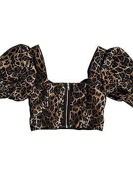 For Love & Lemons Jett Bustier Top Short Sleeve Blouse (view 2)