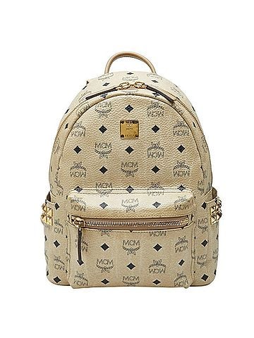 MCM MCM Visetos Stark Side Stud Backpack MMK5SVE37IG001 Beige Leather Plated Women's (view 1)