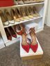 Jessica Simpson Red Satin Strap Up Bow Ankle Pumps Heels - photo 6