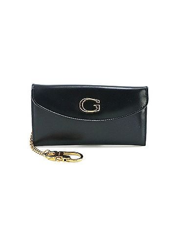 Gucci Gucci chain wallet/coin case, leather, navy, gold hardware, vintage coin purse. (view 2)