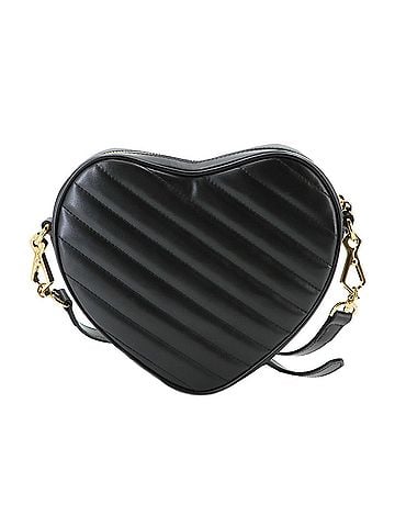 Gucci Gucci Interlocking G Heart Shoulder Handbag, Leather, Black, 751628, Gold Hardware (view 2)