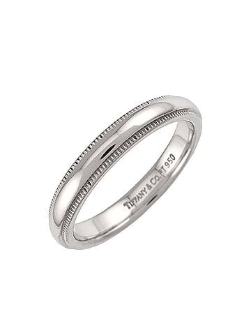 Tiffany & Co. Tiffany &amp; Co. Milgrain 1 Ring, 3mm wide, Platinum, Together Ring (view 1)