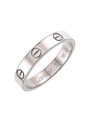 Cartier Cartier Mini Love Ring #56, 18K WG (White Gold 750) (view 2)