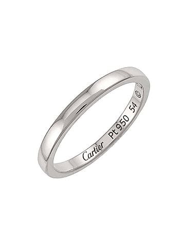 Cartier Cartier Ballerine Ring #54, 2.1mm wide, Platinum. (view 1)