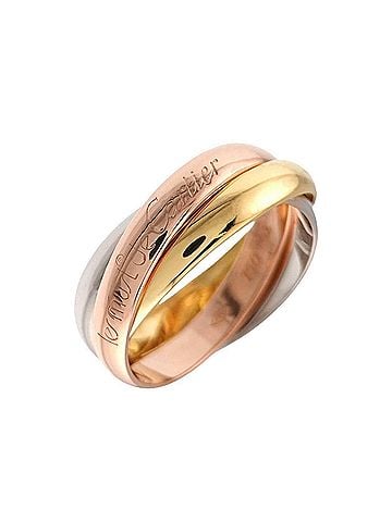 Cartier Cartier Trinity Ring #53 MM 18K YG WG PG Triple Band Three Gold Color 750 (view 1)