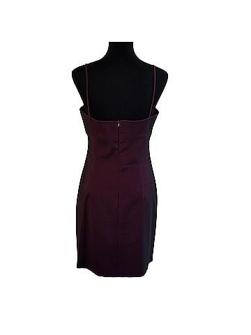 Laundry by Shelli Segal Y2K, laundry by Shelley Segal, burgundy satin Cocktail Dress (view 2)