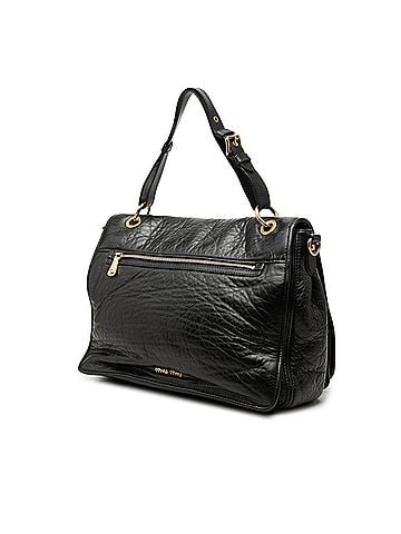 Miu Miu Miu Miu Miu Handbag Shoulder Bag 2WAY Black Leather Women's (view 2)