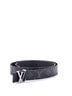 Louis Vuitton 100% Coatead Canvas Gray LV Initiales Reversible Belt Monogram Eclipse Canvas and Leather Thin One size - photo 1