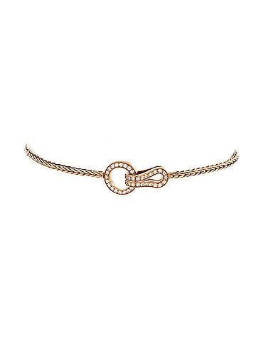 Cartier Agrafe Wheat Chain Bracelet 18K Yellow Gold with Diamonds (view 1)