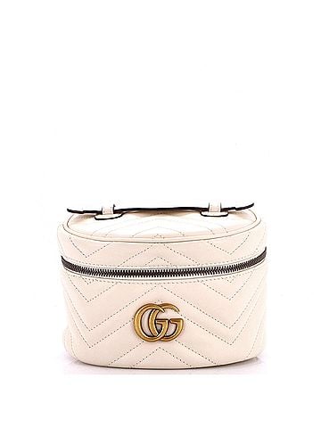 Gucci GG Marmont Top Handle Cosmetic Case Matelasse Leather Mini (view 1)