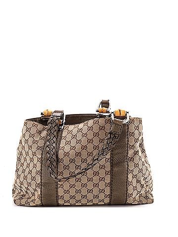 Gucci Bamboo Bar Shoulder Bag GG Canvas Large (view 1)
