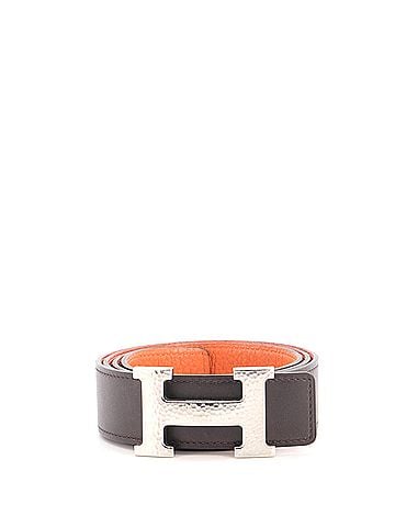 Hermès Constance Martelee H Reversible Belt Leather with Hammered Hardware Medium (view 1)
