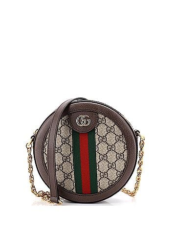 Gucci Ophidia Round Shoulder Bag GG Coated Canvas Mini (view 1)