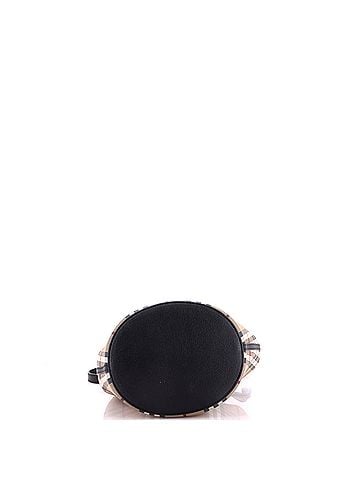 Burberry Lorne Bucket Bag Haymarket Coated Canvas Small (view 2)