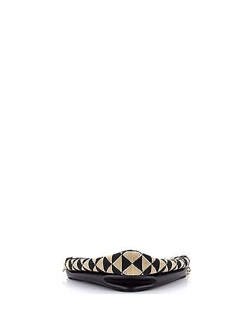 Prada Double Symbole Triangle Bag Leather and Jacquard Mini (view 2)