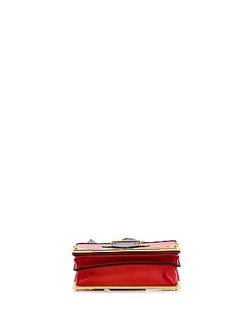 Prada Cahier Crossbody Bag Leather and Saffiano Leather Small (view 2)