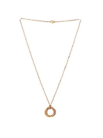 Cartier Trinity Pendant Necklace 18K Rose Gold with Pave Pink Sapphires (view 2)
