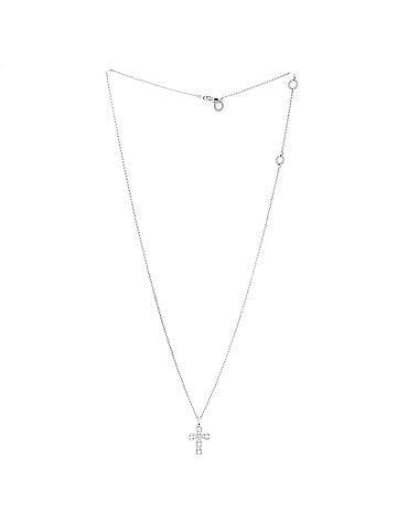 Bvlgari Serpenti Cross Necklace 18K White Gold and Diamonds (view 2)