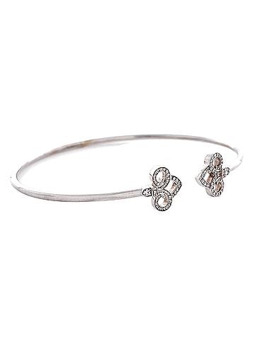 Tiffany & Co. Fleur de Lis Wire Bracelet 18K White Gold with Diamonds (view 2)