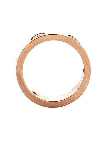 Cartier Love 3 Diamonds Band Ring 18K Rose Gold with Diamonds (view 2)