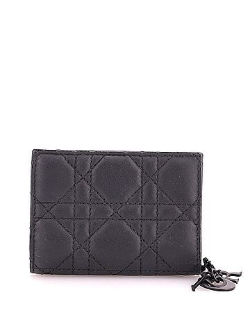 Christian Dior Ultra Matte Lady Dior Wallet Cannage Quilt Calfskin Mini (view 1)