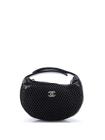 Chanel CC Hobo Pouch Bag Mesh with Quilted Leather (view 1)