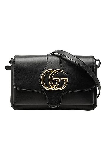 Gucci Gucci GG Marmont Crossbody Shoulder Bag 550129 Black Leather Women's GUCCI (view 1)