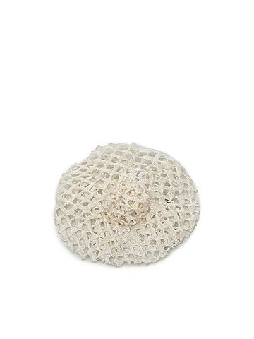 Chanel Chanel Camellia Brooch, White Metal Mesh, Women's CHANEL (view 1)
