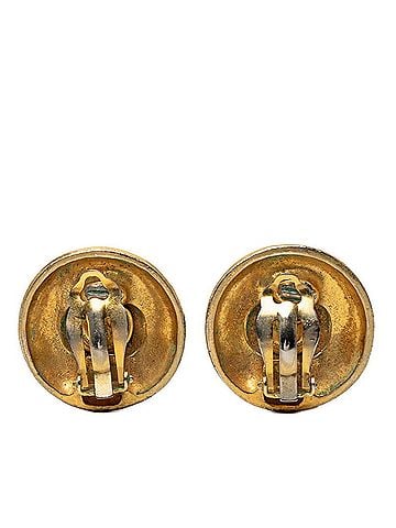 Chanel Chanel Vintage Coco Mark 1989 Earrings Gold Plated Women's CHANEL (view 2)