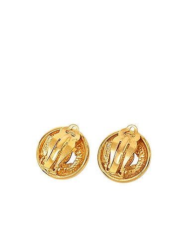 Chanel Chanel Coco Mark Earrings, Gold Plated, Women's CHANEL (view 2)