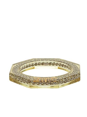 Chanel Chanel Vintage Octagonal Chain Bangle 97P Clear Metal Lucite Women's CHANEL (view 1)