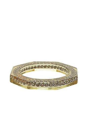 Chanel Chanel Vintage Octagonal Chain Bangle 97P Clear Metal Lucite Women's CHANEL (view 2)
