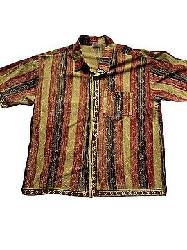 Indian Tropical Fashion Short Sleeve Button-Down Shirt (view 1)