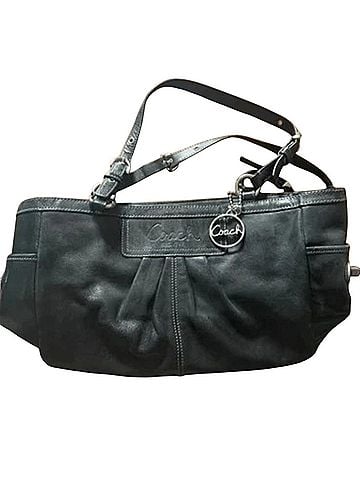 Coach Coach Factory Pleated East/West Gallery Tote Leather Satchel (view 1)