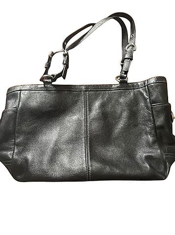 Coach Coach Factory Pleated East/West Gallery Tote Leather Satchel (view 2)